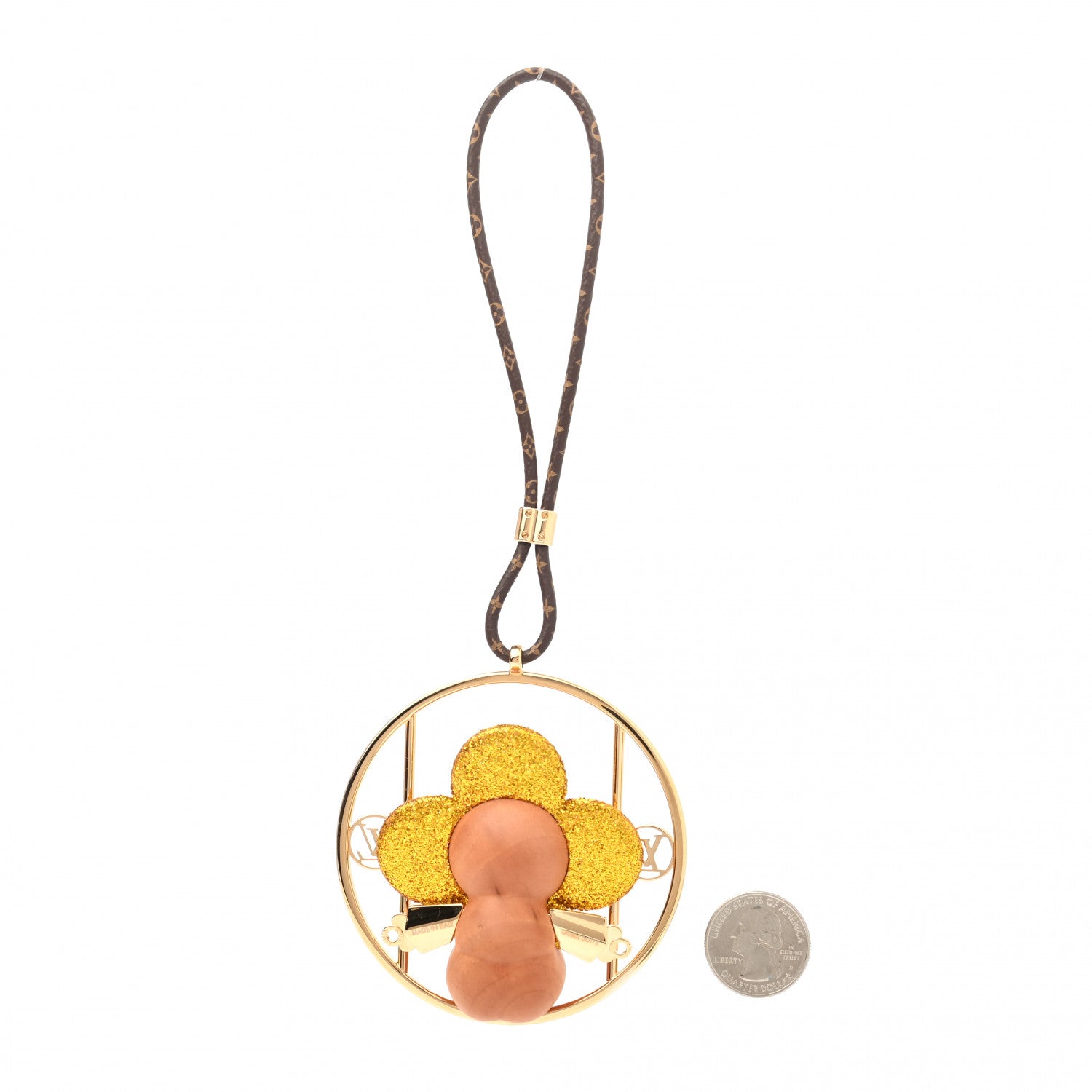 Louis Vuitton Resin Wood Vivienne Swing Bag Charm 2 of 3