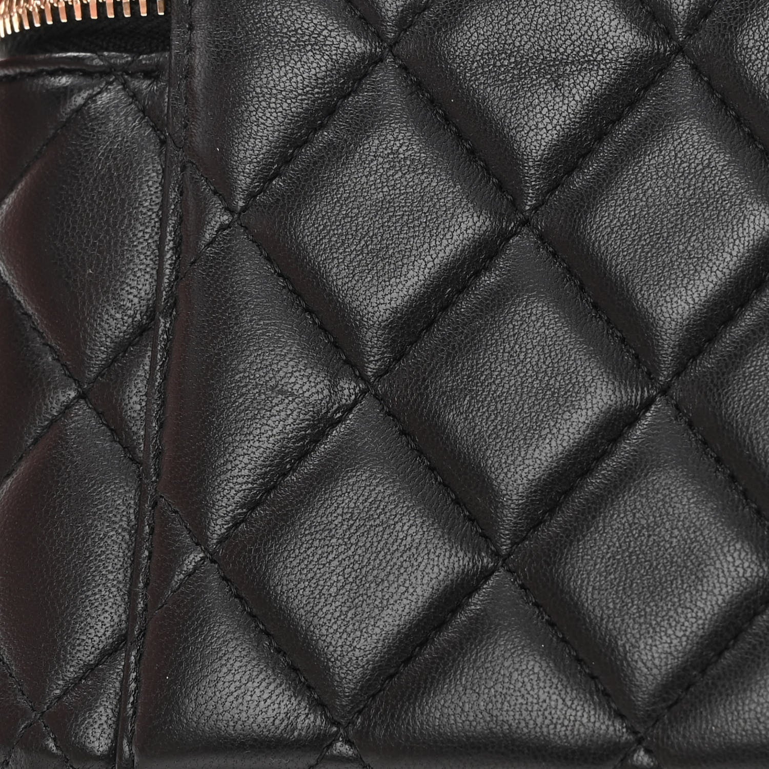 Chanel Lambskin Quilted Small Top Handle Vanity Case With Chain Black 13 of 13
