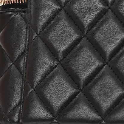 Chanel Lambskin Quilted Small Top Handle Vanity Case With Chain Black 13 of 13