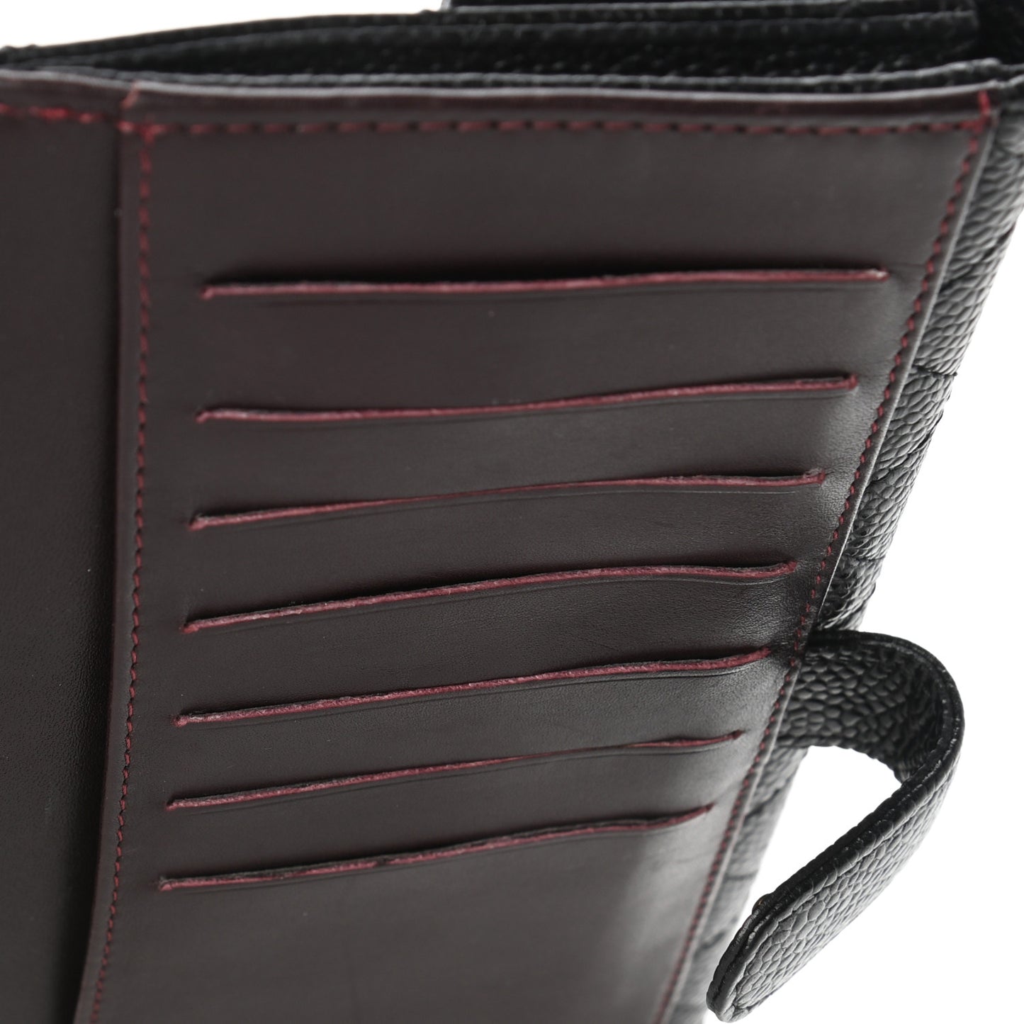 Caviar Quilted CC French Flap Wallet Black