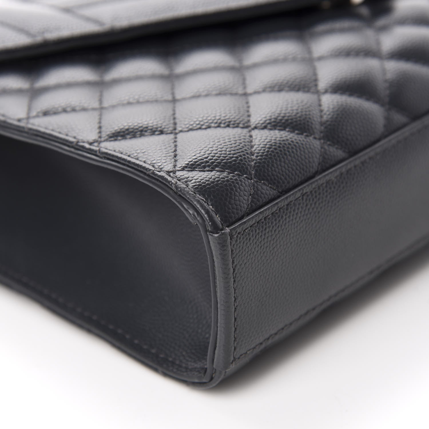 Saint Laurent Grain De Poudre Textured Mixed Matelasse Medium Triquilt Monogram Satchel Dark Smoke 6 of 10