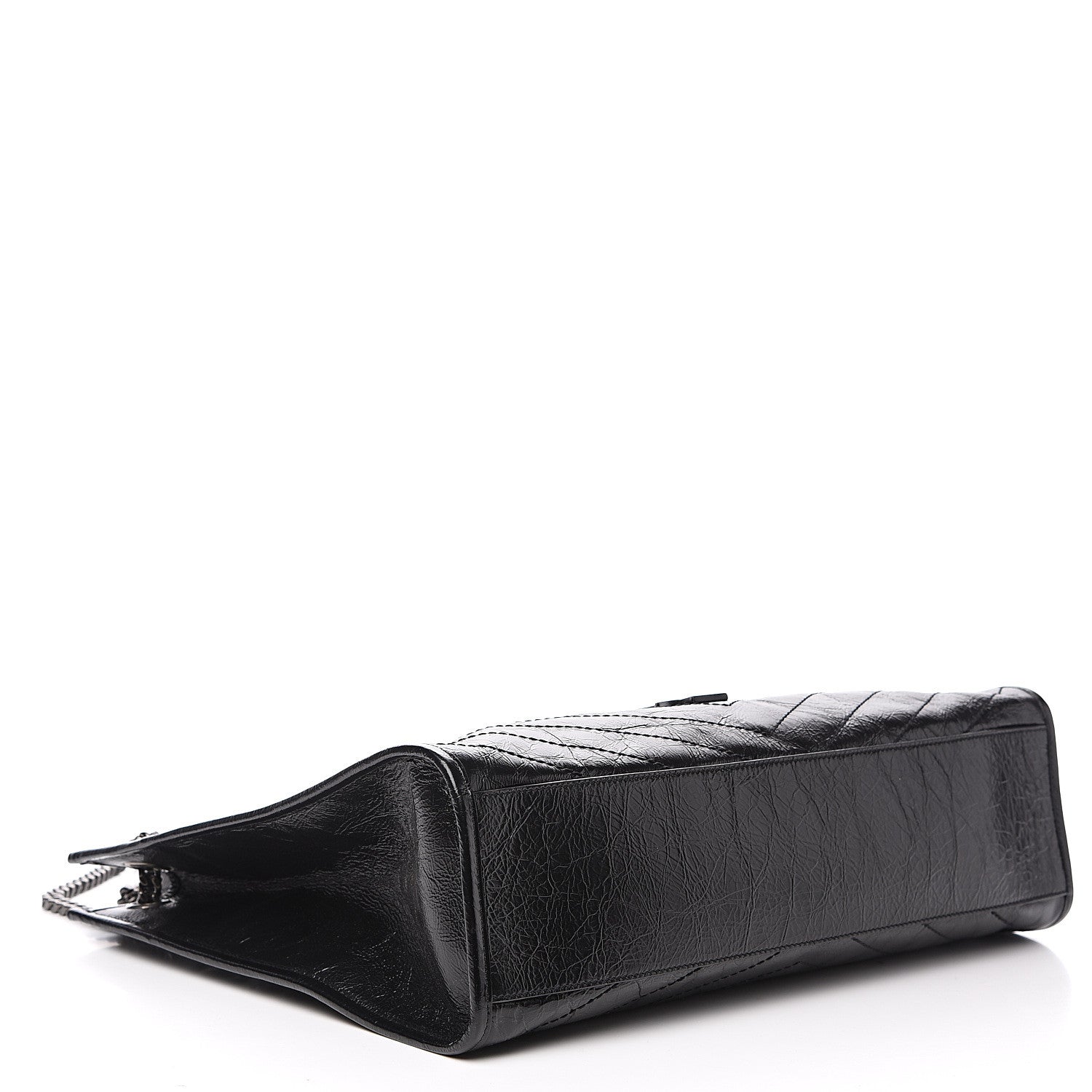 Saint Laurent Crinkled Calfskin Matelasse Monogram Niki Shoulder Bag Black 3 of 9