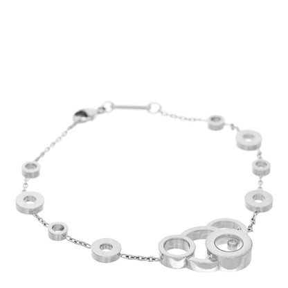 Chopard 18K White Gold Diamond Happy Bubbles Bracelet 1 of 5
