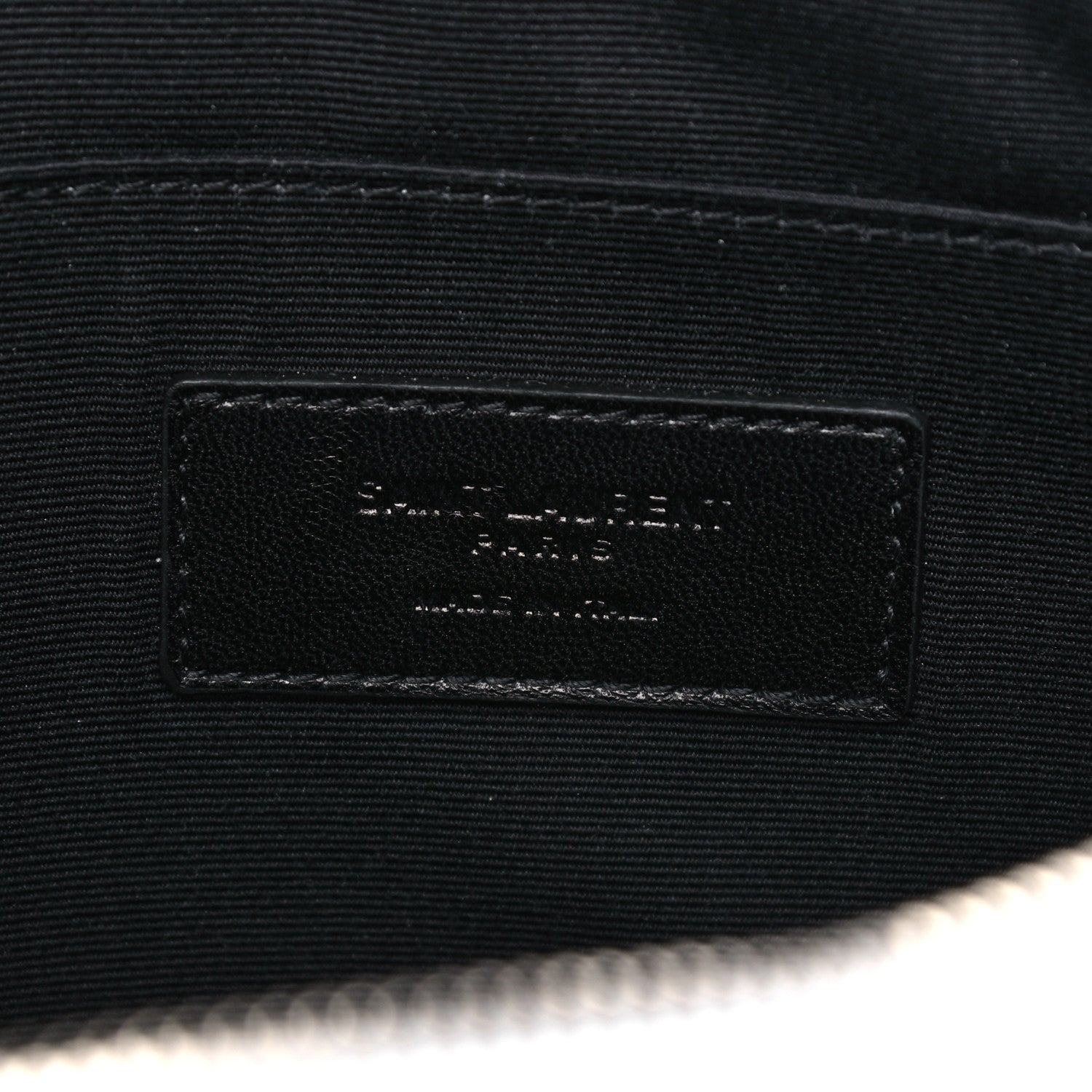 Saint Laurent Grain de Poudre Zipped Document Holder White 8 of 12