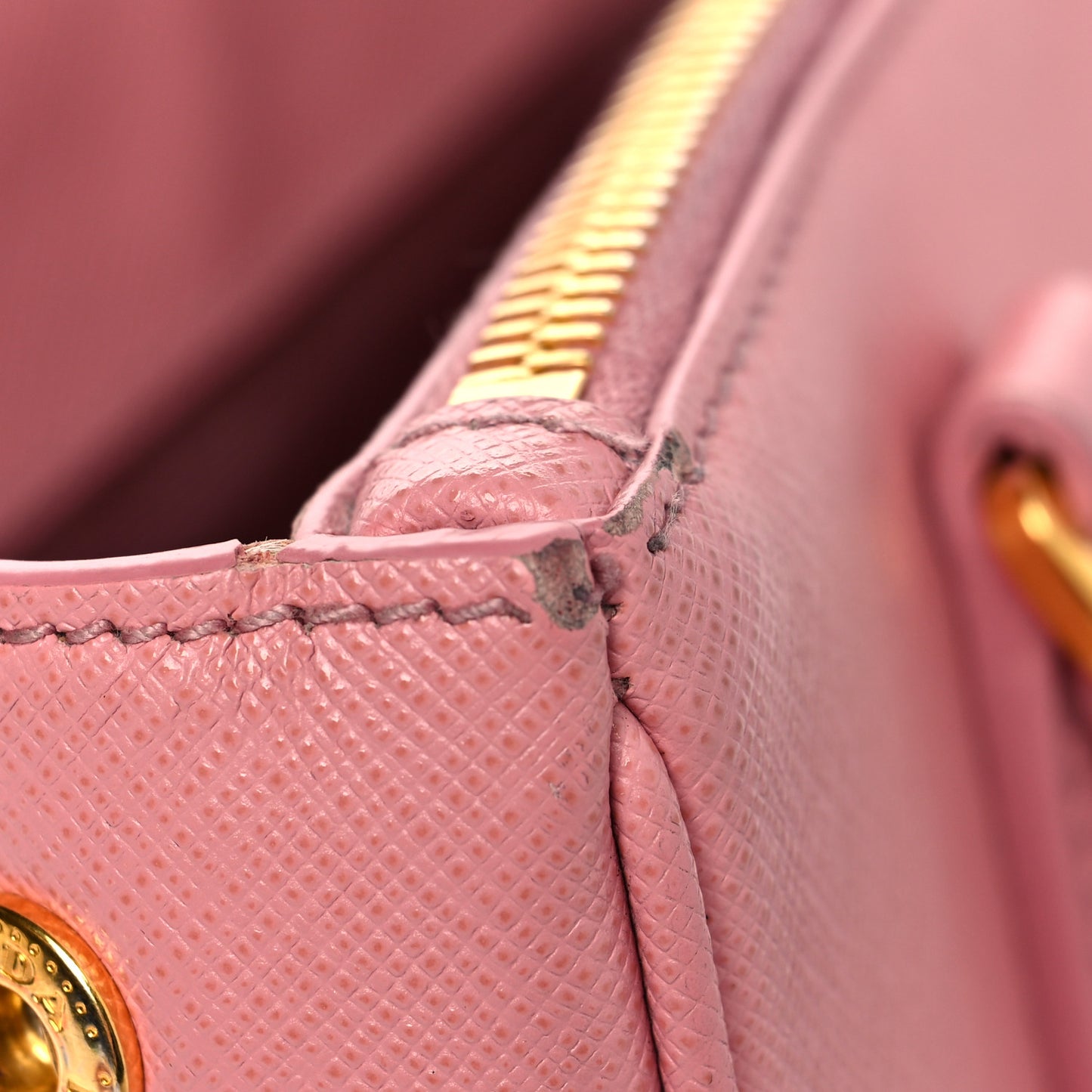 Saffiano Mini Galleria Double Zip Tote Petalo