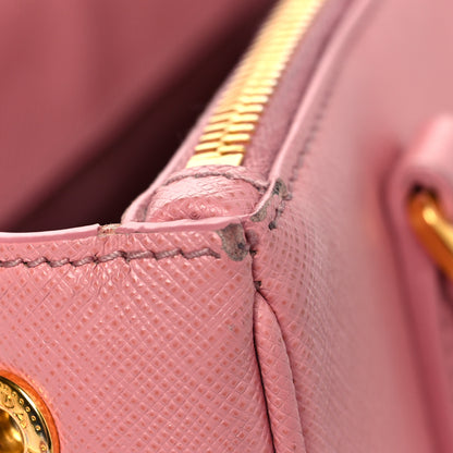 Prada Saffiano Mini Galleria Double Zip Tote Petalo 15 of 19