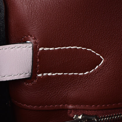 Hermes Swift Horseshoe Bi-Color Birkin 30 Rose Dragee Rouge H 11 of 37