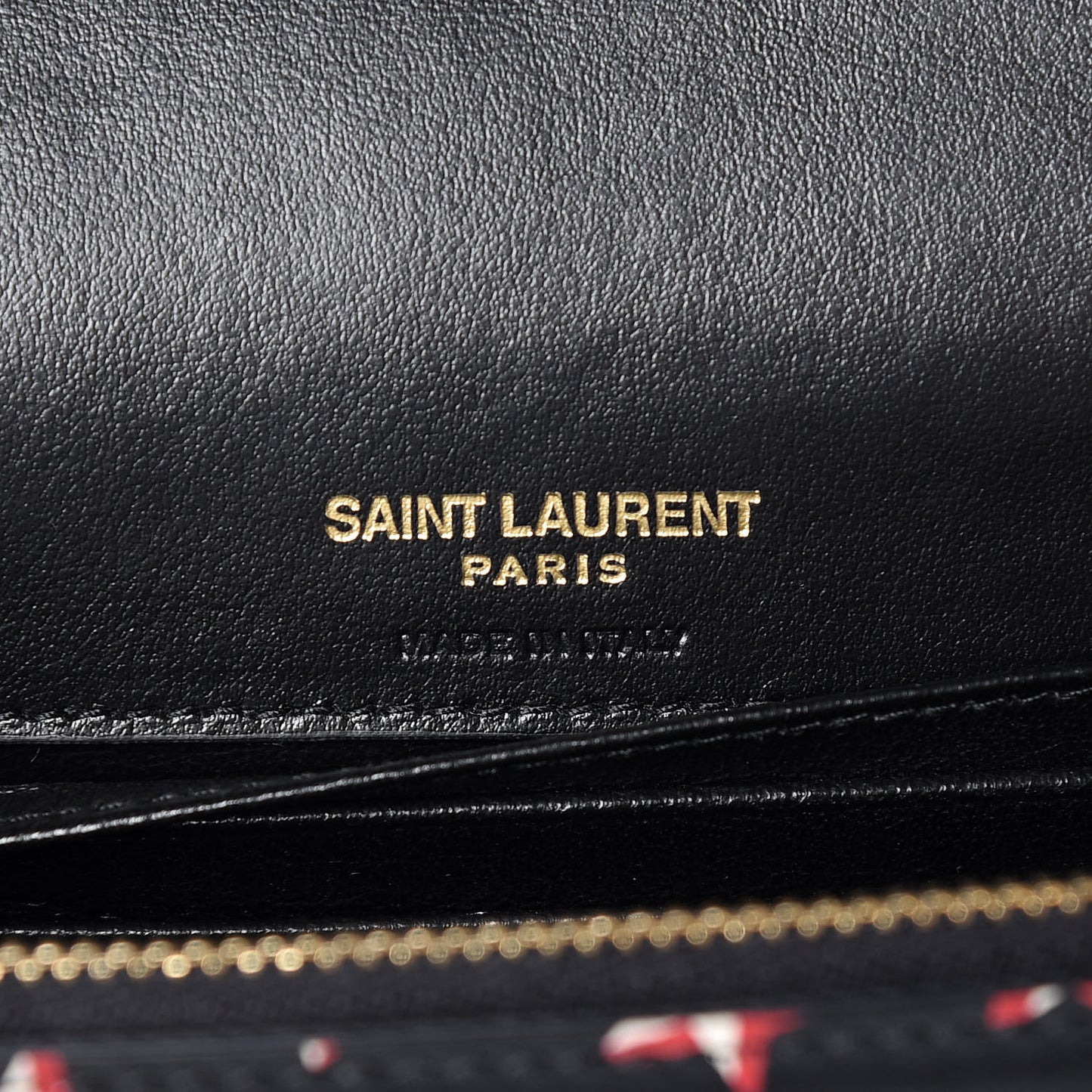 Smooth Calfskin Star Print Monogram Kate Belt Bag Black Ivory Red