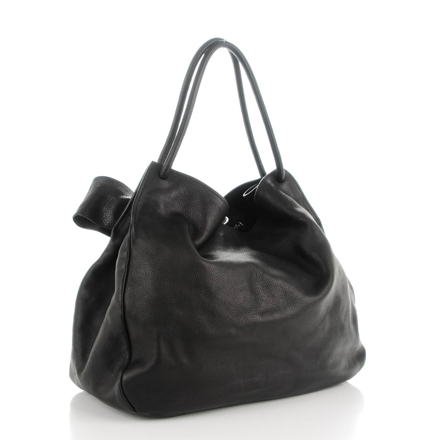 Vitello Bow Hobo Nero Black