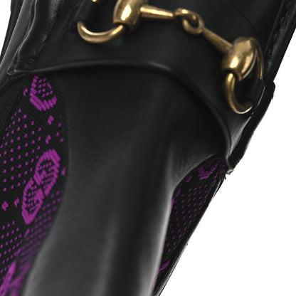 Gucci Quebec Calfskin Technical Jersey Knit GG Monogram Horsebit Ankle Boots 42 Black Fucsia 12 of 14