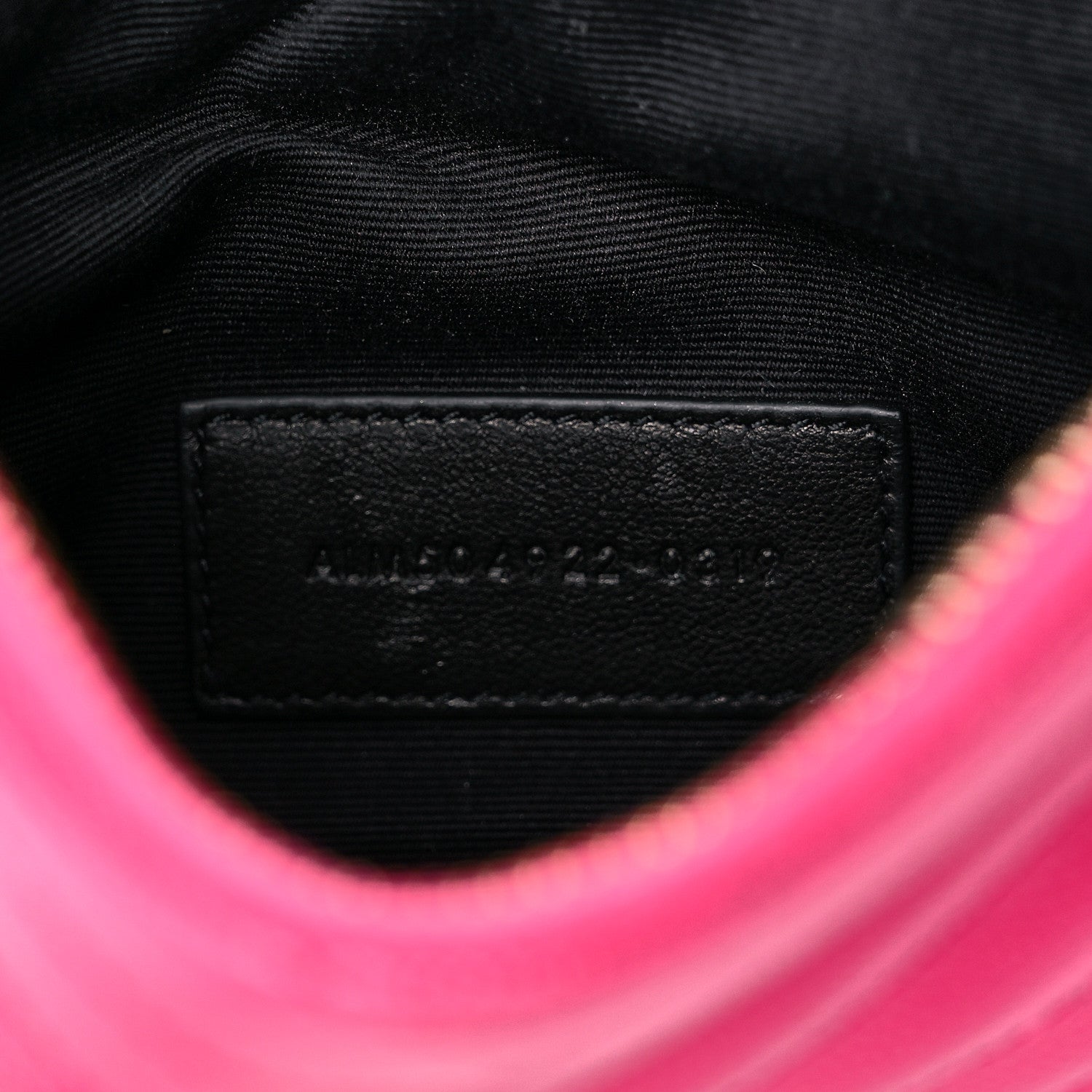 Saint Laurent Grain De Poudre Chevron Monogram Bill Pouch Fresh Fuschia 7 of 14