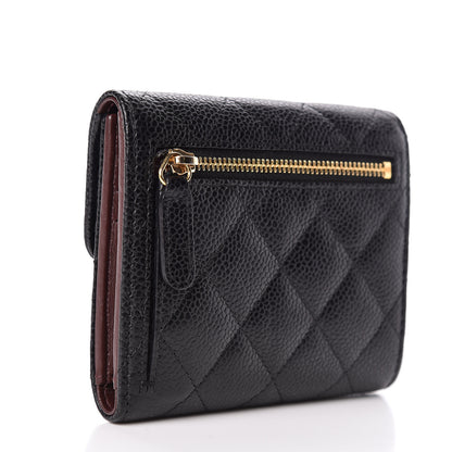Chanel Caviar Quilted Compact Flap Wallet Black 3 of 8
