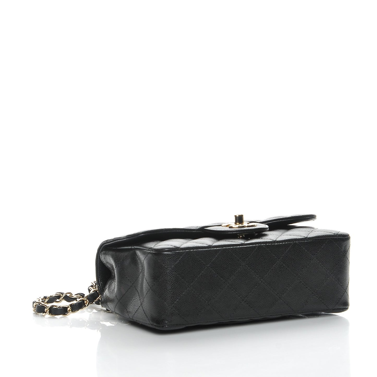 Caviar Quilted Mini Rectangular Flap Black