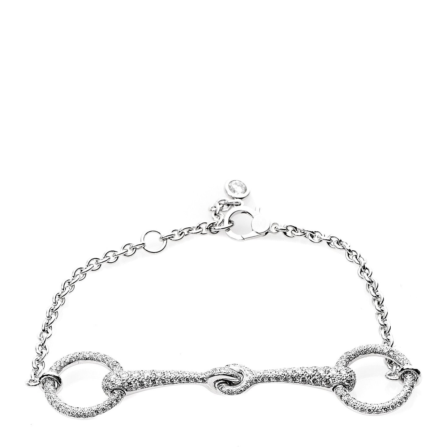 18K White Gold Diamond TPM Filet d'Or Bracelet