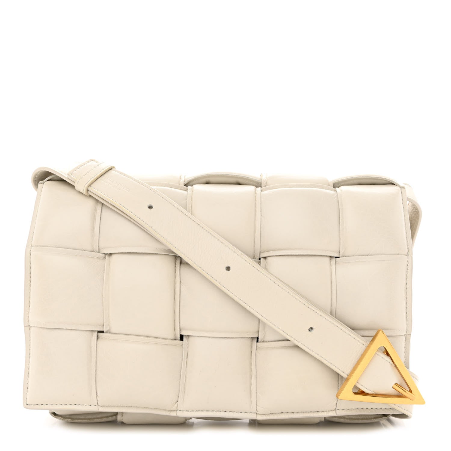 Bottega Veneta Paper Calfskin Maxi Intreccio Padded Cassette Crossbody Bag White 1 of 13
