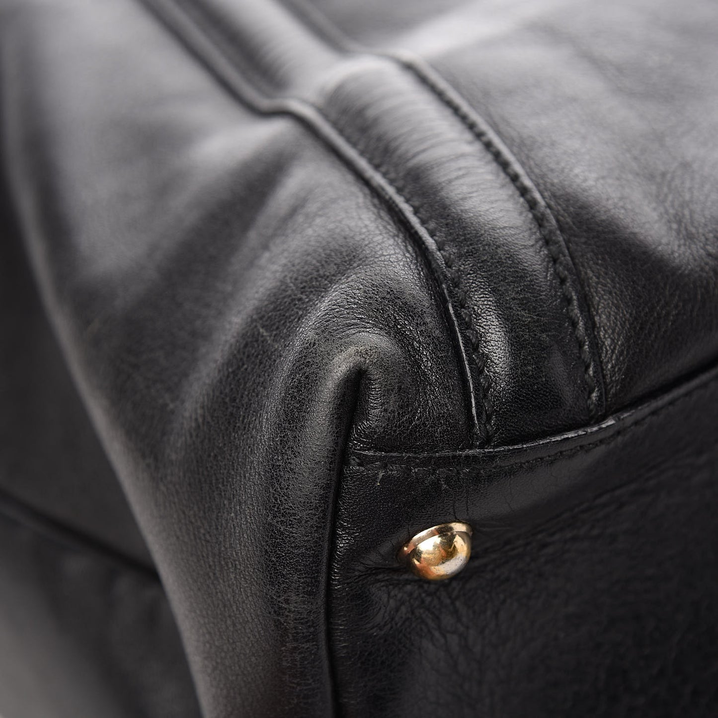 Calfskin Large Britt Shoulder Bag Black