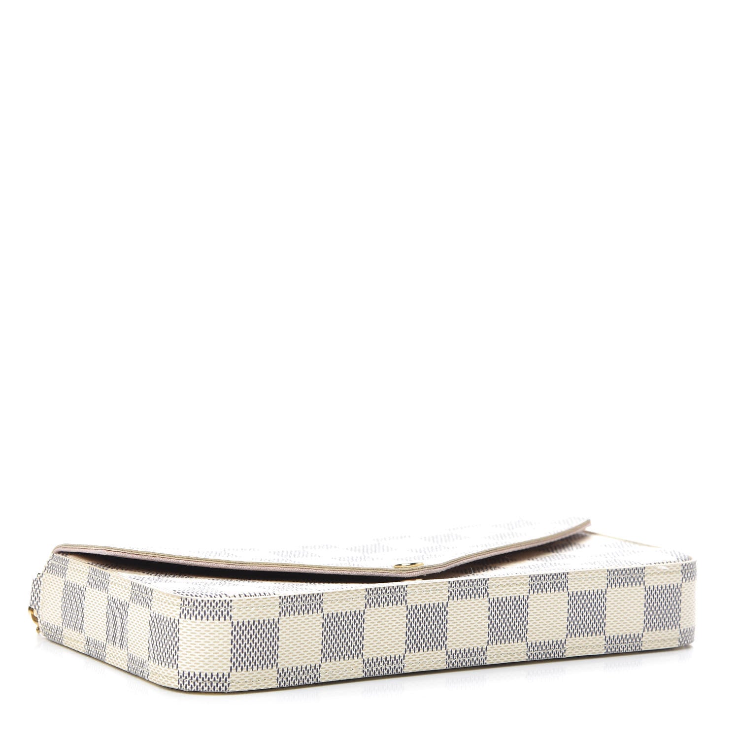 Louis Vuitton Damier Azur Pochette Felicie Chain Wallet Rose Ballerine 4 of 11
