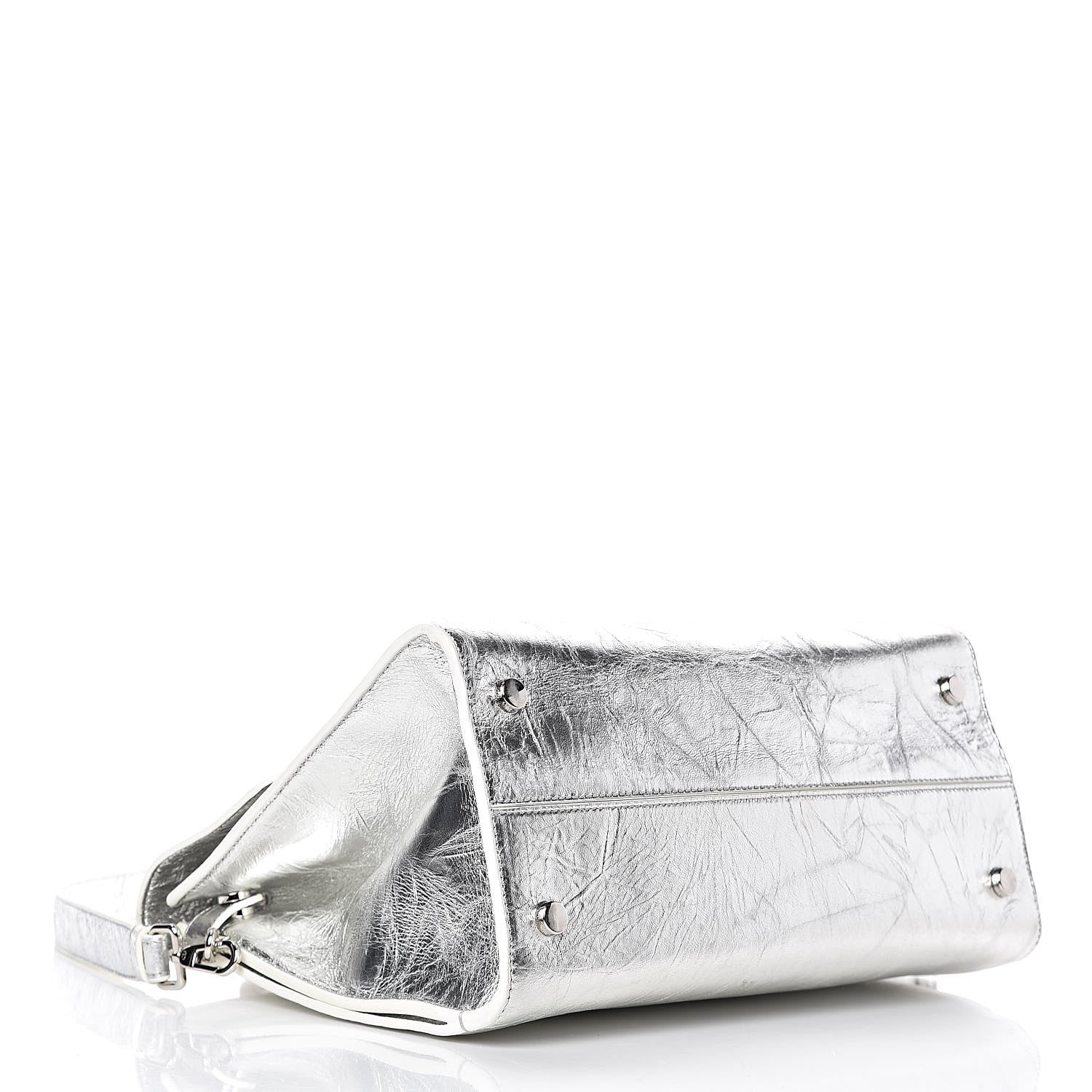 Christian Dior Metallic Calfskin Medium Diorever Flap Silver 4 of 10
