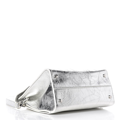 Christian Dior Metallic Calfskin Medium Diorever Flap Silver 4 of 10