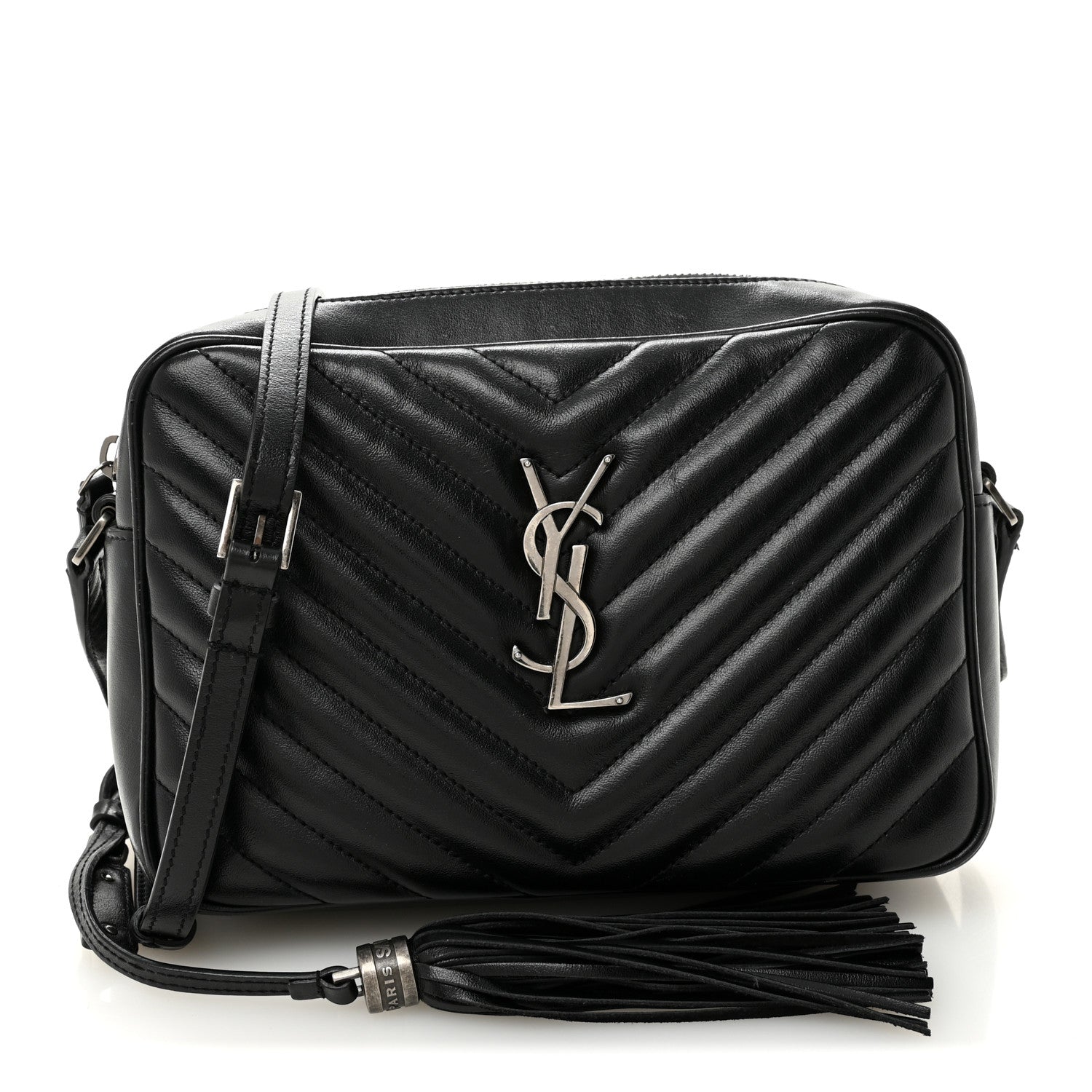 Saint Laurent Calfskin Matelasse Monogram Lou Camera Bag Black 1 of 11