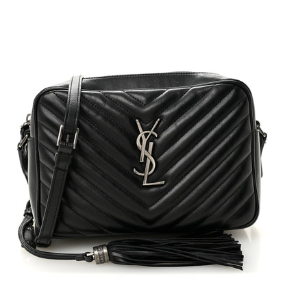 Saint Laurent Calfskin Matelasse Monogram Lou Camera Bag Black 1 of 11