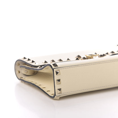 Valentino Garavani Pebbled Calfskin Medium Rockstud Flip Lock Crossbody Bag Light Ivory 7 of 10