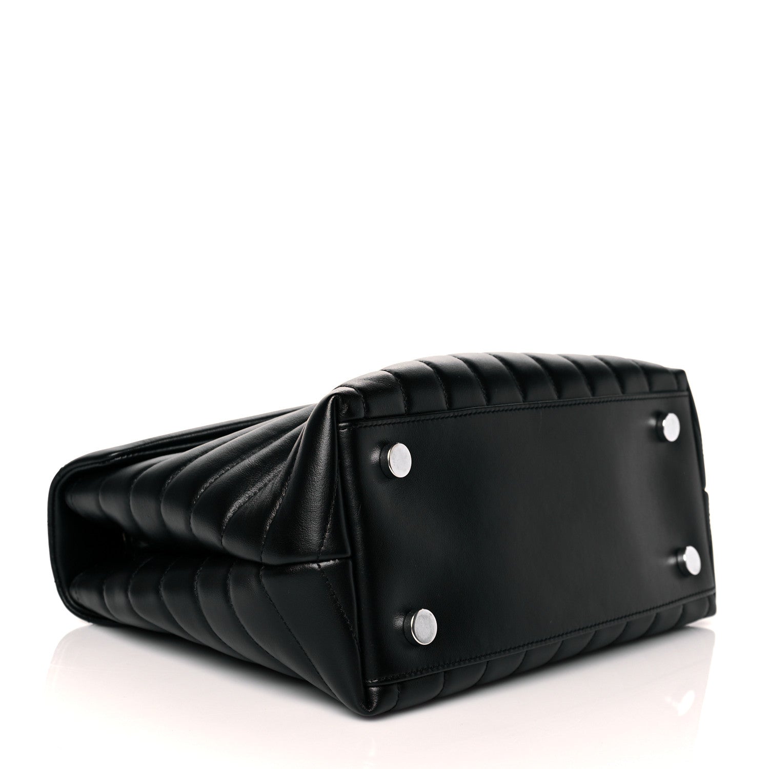 Saint Laurent Calfskin Y Quilted Monogram Medium Loulou Satchel Black 4 of 10