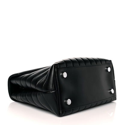 Saint Laurent Calfskin Y Quilted Monogram Medium Loulou Satchel Black 4 of 10