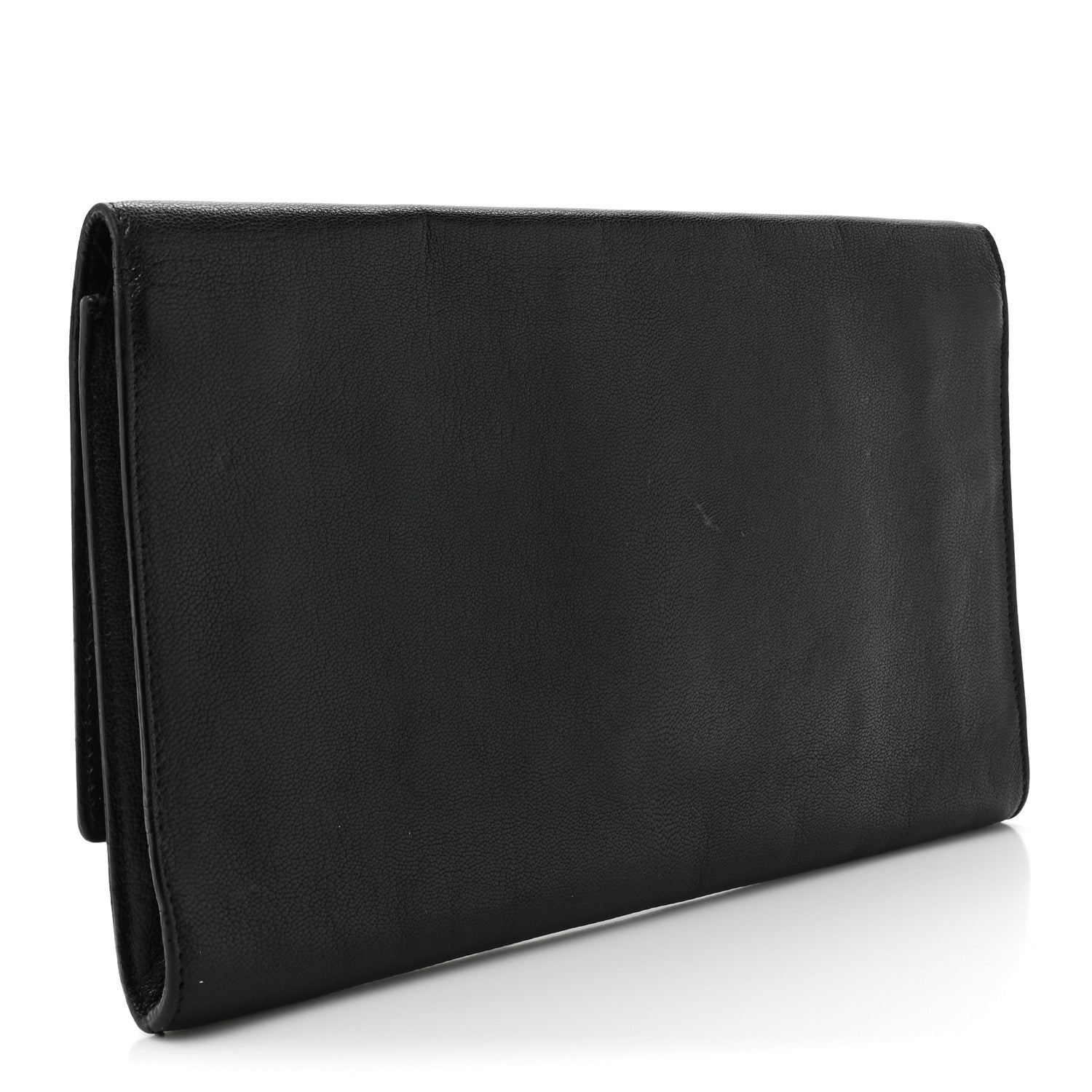 Saint Laurent Calfskin Monogram Large Belle De Jour Clutch Black 3 of 14