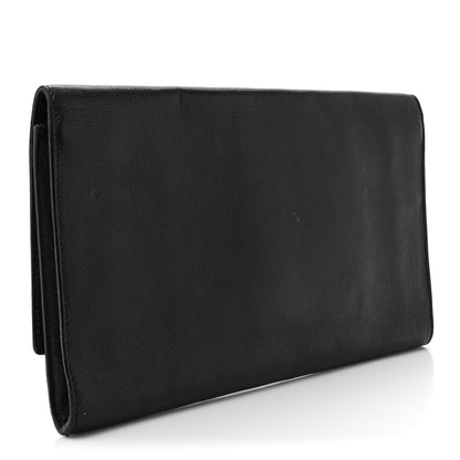 Saint Laurent Calfskin Monogram Large Belle De Jour Clutch Black 3 of 14