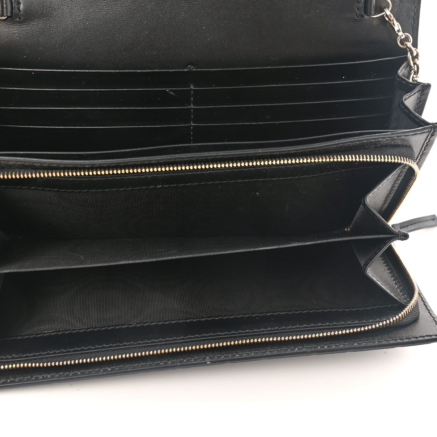 Gucci Guccissima Signature Dice Chain Wallet Black 5 of 8