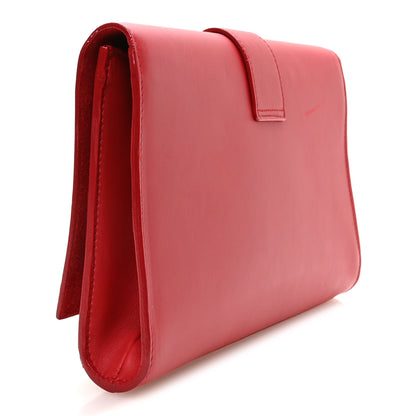 Saint Laurent Calfskin Classic Y Ligne Clutch Red 3 of 7