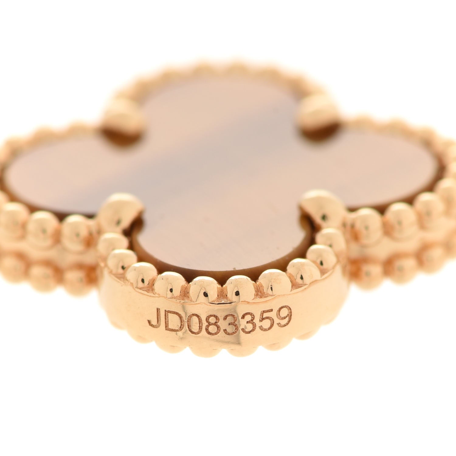 Van Cleef & Arpels 18K Yellow Gold Tiger Eye 5 Motifs Vintage Alhambra Bracelet 5 of 7