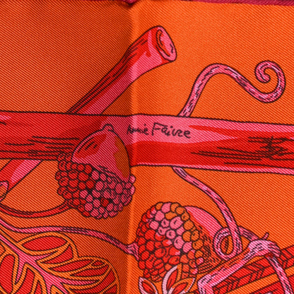 Hermes Silk Printed Mythes et Metamorphoses Scarf 90 Orange Rouge Vif Brique 4 of 5