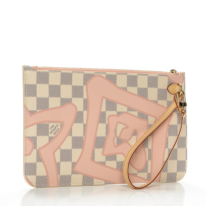 Louis Vuitton Damier Azur Tahitienne Neverfull MM GM Pochette 3 of 7