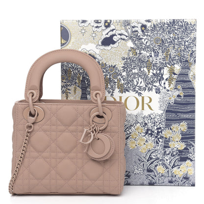 Christian Dior Ultra Matte Calfskin Cannage Mini Lady Dior Light Beige 10 of 10