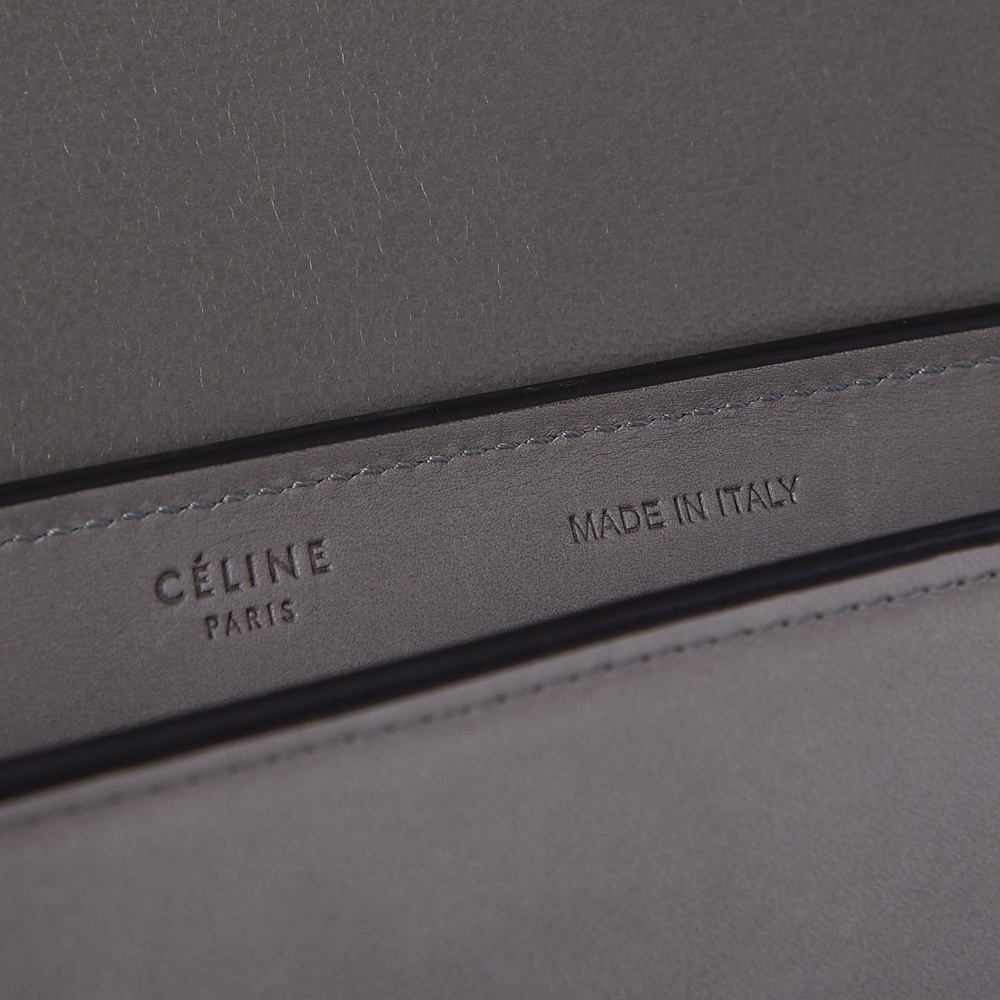 Sleek Calfskin Small Tri-Color Trapeze Dark Blue