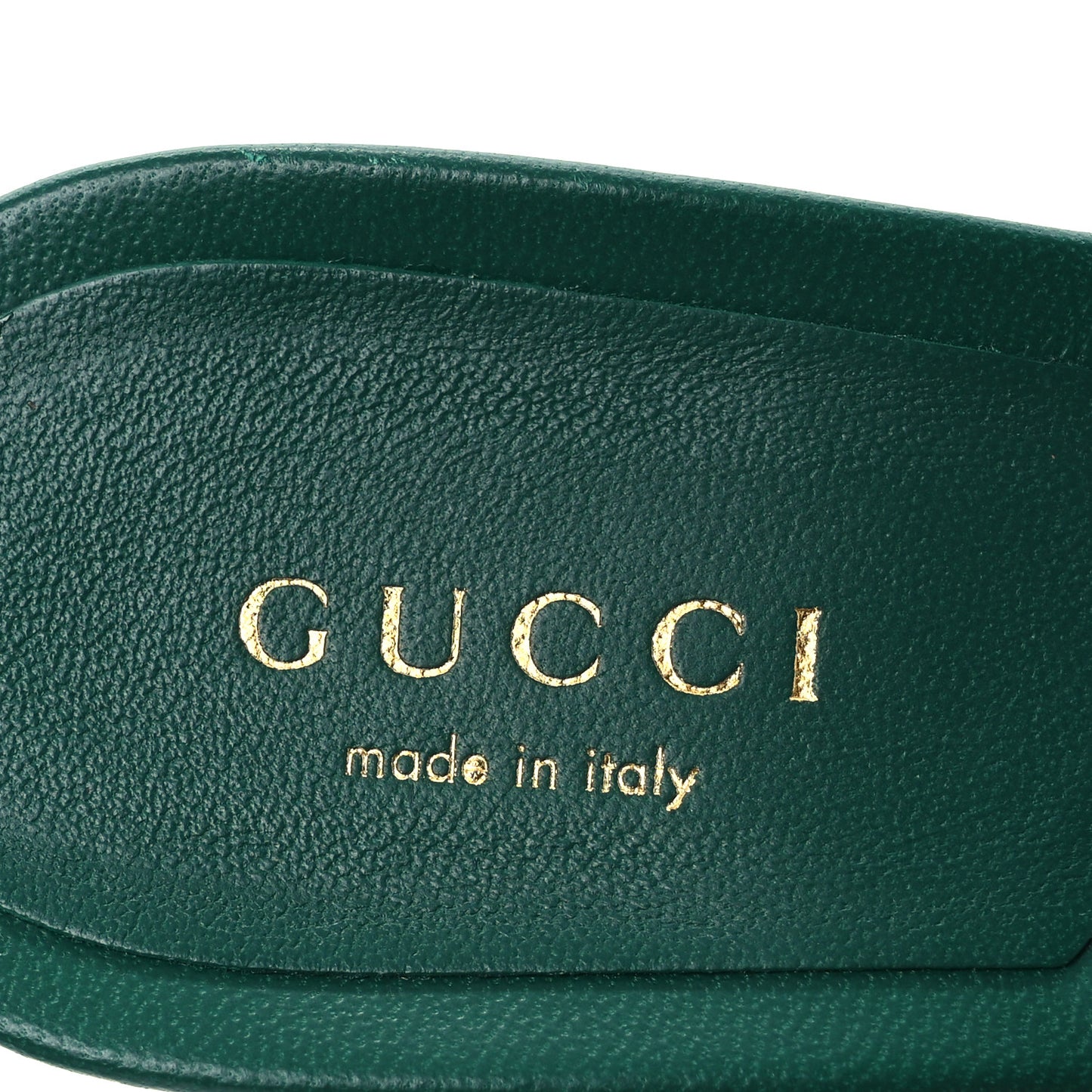 Nappa Matelasse GG Marmont 75mm Slide Sandals 35 Emerald