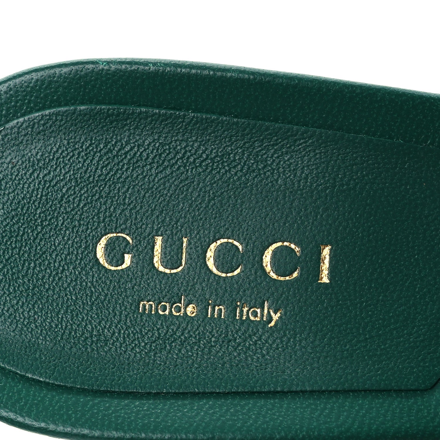Gucci Nappa Matelasse GG Marmont 75mm Slide Sandals 35 Emerald 9 of 12