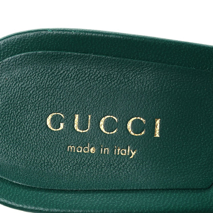 Gucci Nappa Matelasse GG Marmont 75mm Slide Sandals 35 Emerald 9 of 12
