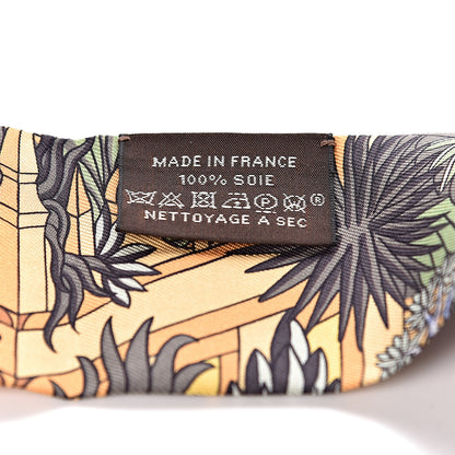 Hermes Silk Animapolis Twilly Ocre Bleu Vert 3 of 3