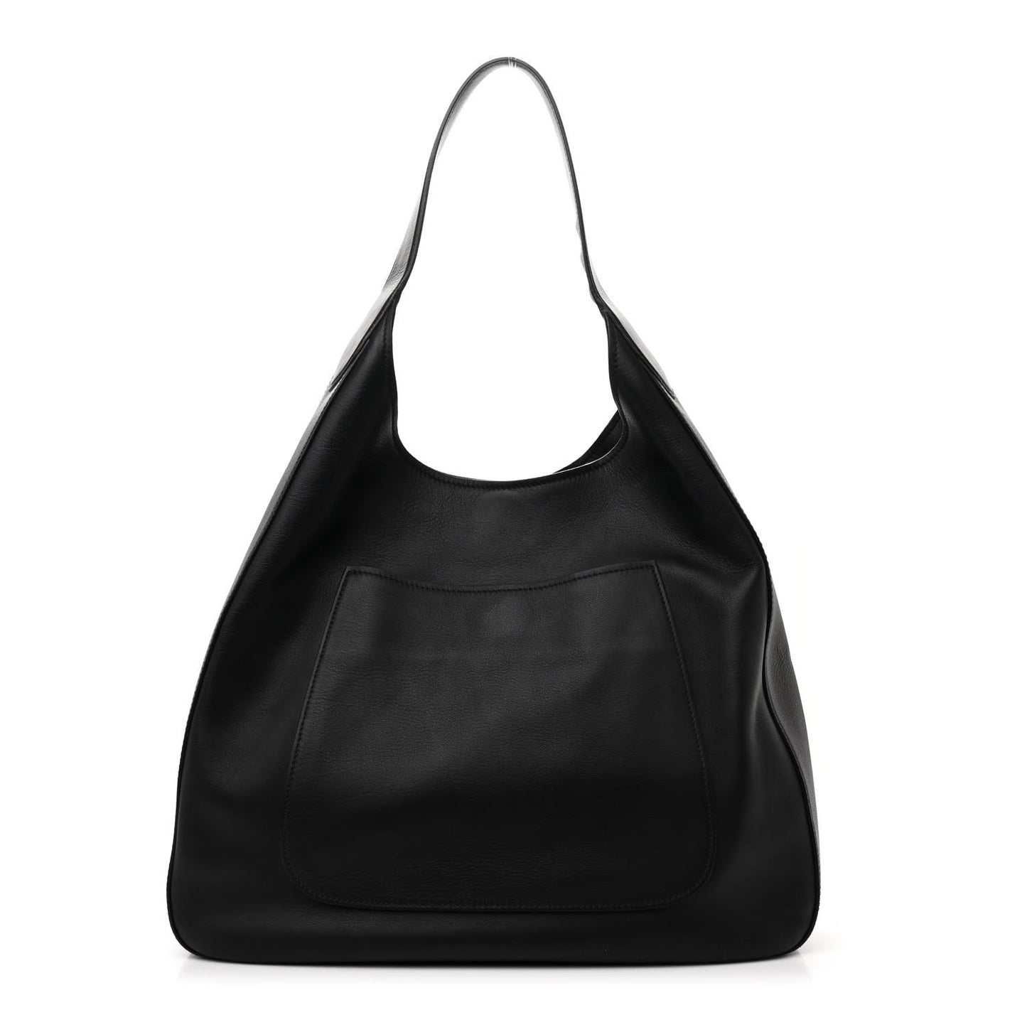 Vitello Corsica Pocket Hobo Bag Black
