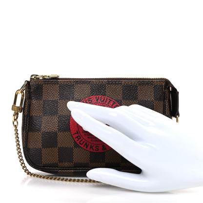 Louis Vuitton Damier Ebene Complice Trunks and Bags Mini Pochette Accessories Red 2 of 7