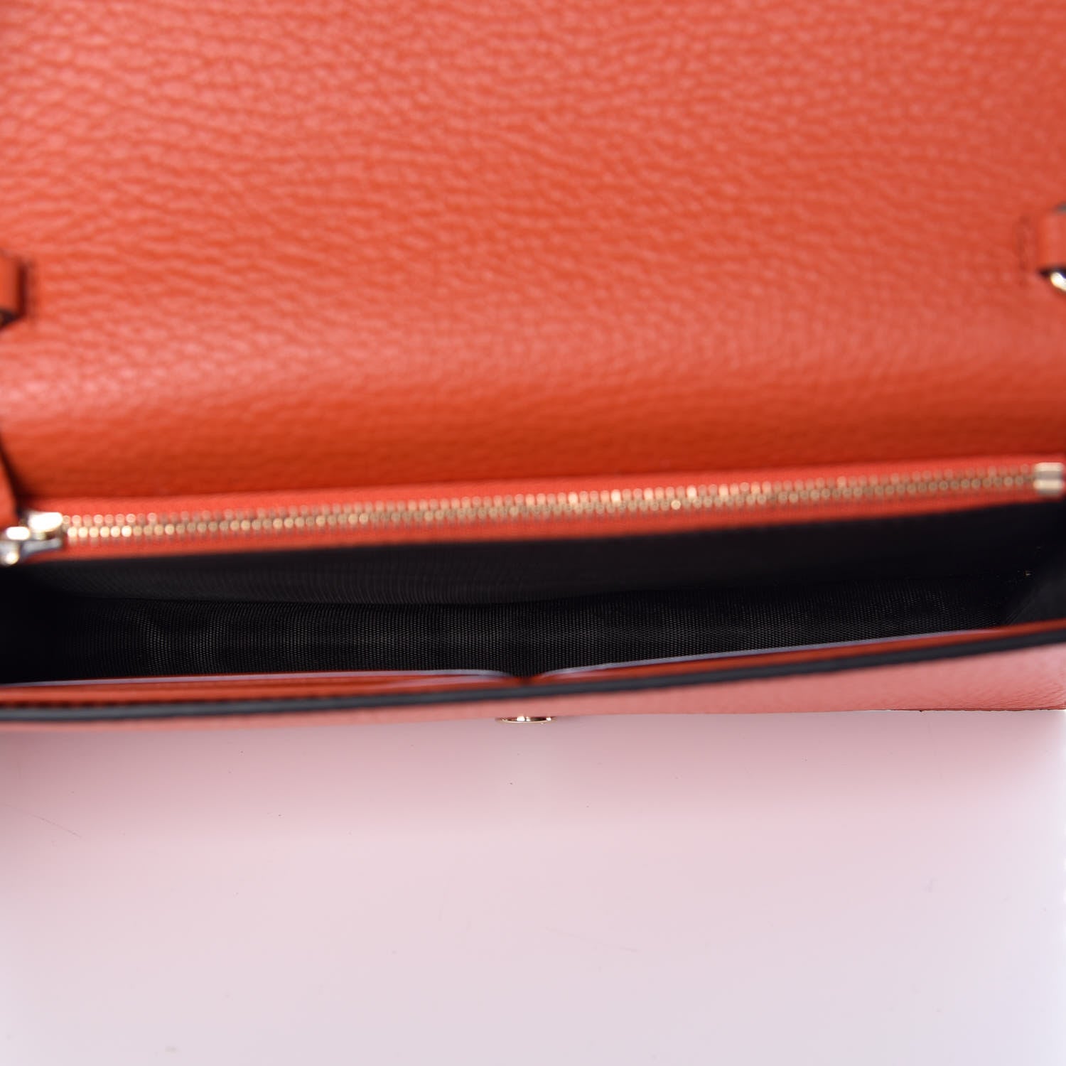Gucci Dollar Calfskin Medium Betty Chain Wallet Sun Orange 6 of 9