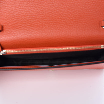 Gucci Dollar Calfskin Medium Betty Chain Wallet Sun Orange 6 of 9