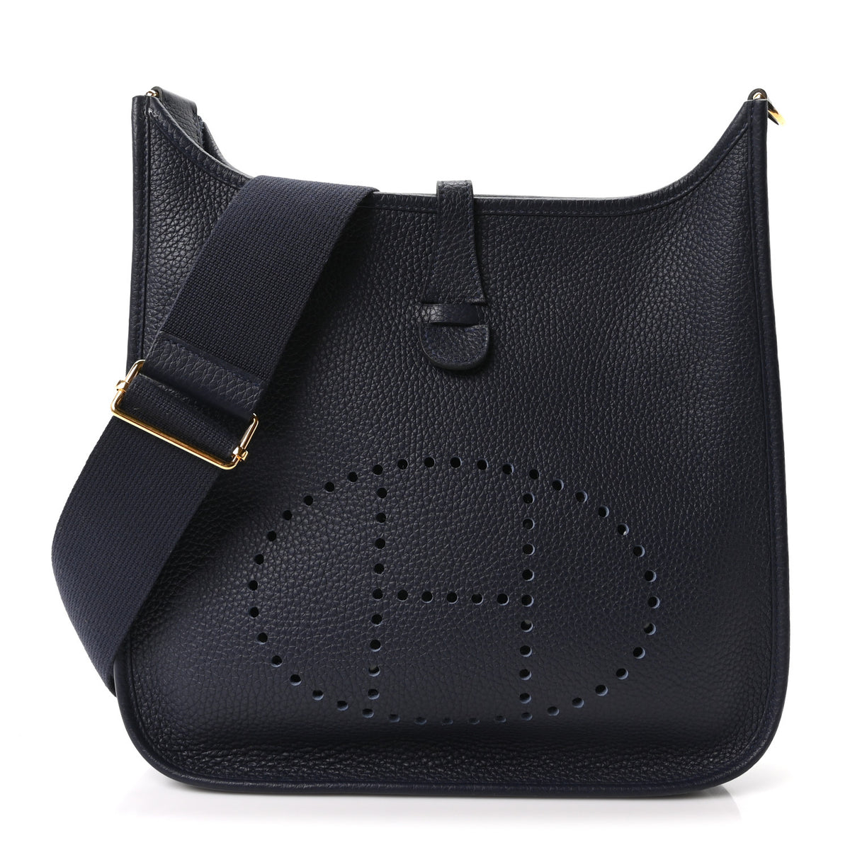 Hermes Taurillon Clemence Evelyne III PM Bleu Nuit 1 of 11