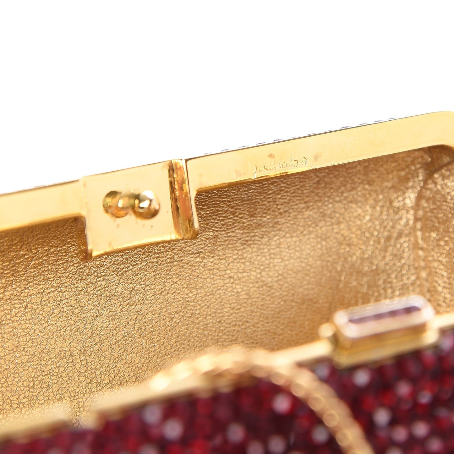 Crystal Minaudiere Clutch Red