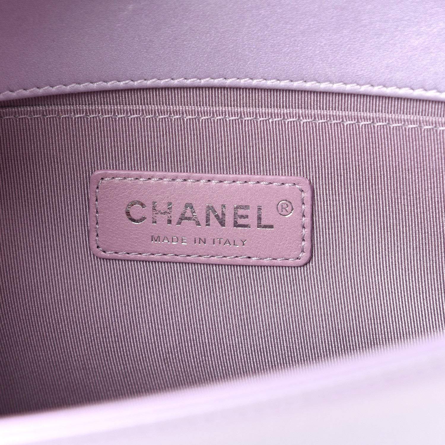 Chanel Metallic Lambskin Chevron Quilted Medium Boy Flap Pink 5 of 15