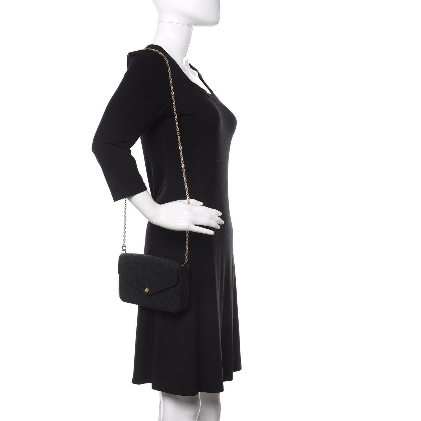 Empreinte Pochette Felicie Chain Wallet Black