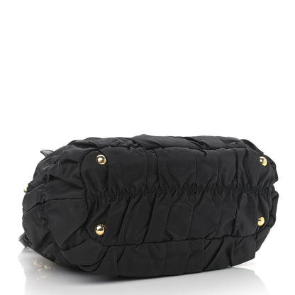 Prada Tessuto Nylon Gaufre Tote Black 3 of 11